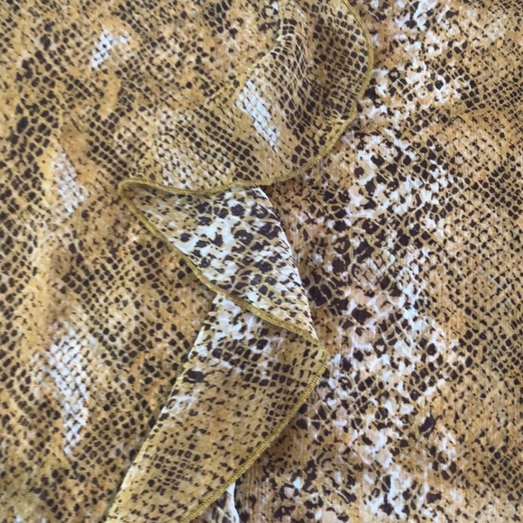 Dana Buchman Animal Print Bat Wing Sleeves Sheer Top Extra Large - Picture 5 of 8